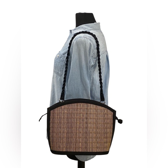 Handbags - Baskets of Cambodia Wicker Shoulder Bag - Like New